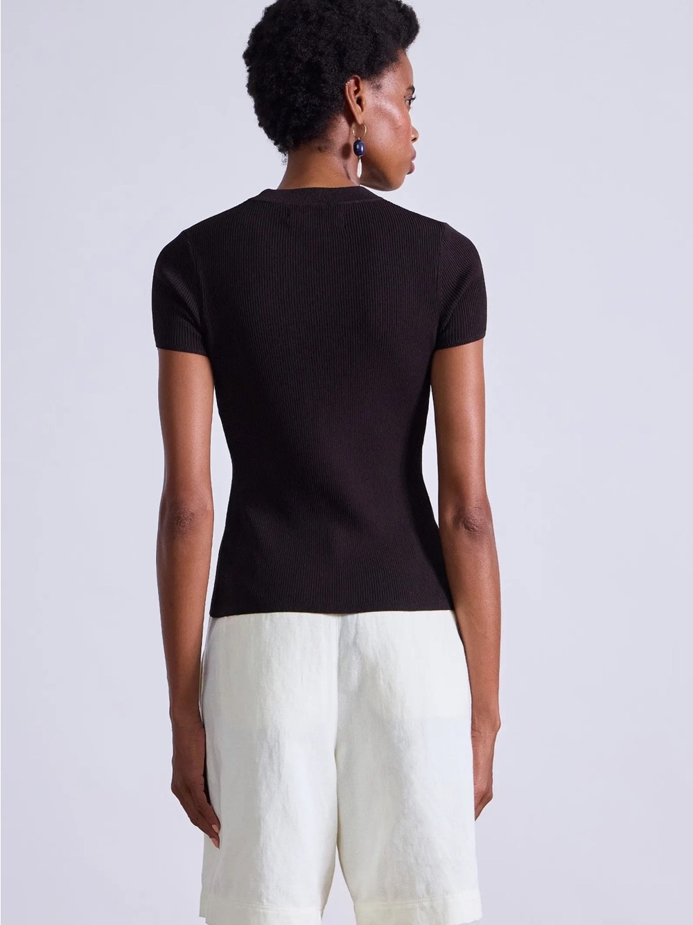 APiece Apart CIAO  RIBBED TEE Deep Espresso - Picture 7 of 12